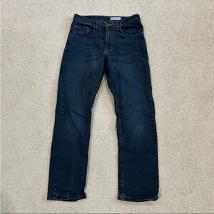Men’s Wrangler dark blue wash straight fit jeans in size 30 x 30